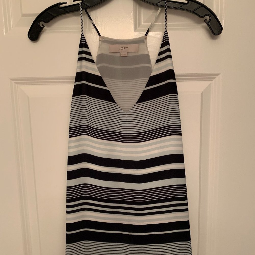 Ann Taylor LOFT striped silky camisole
